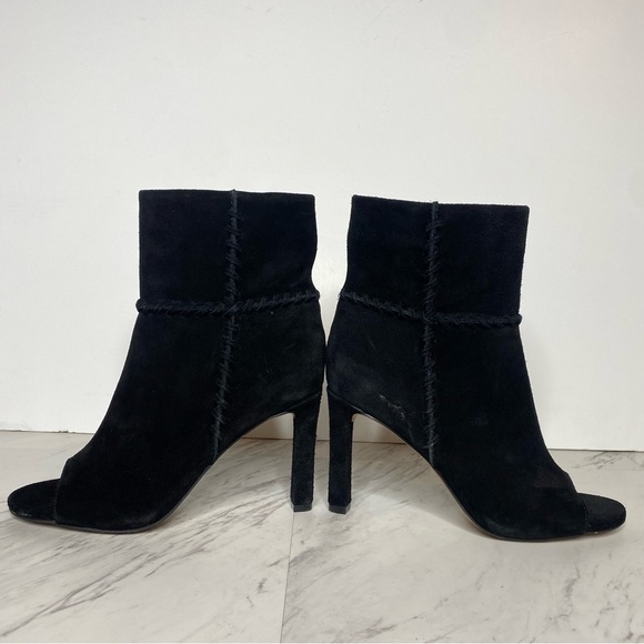 Vince Camuto Sashane Open Toe Black Suede Boot 5.5 - Picture 7 of 15